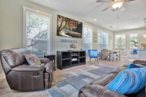 Living room with flat screen TV