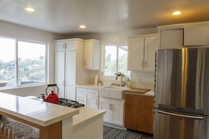 Open layout kitchen with grand view