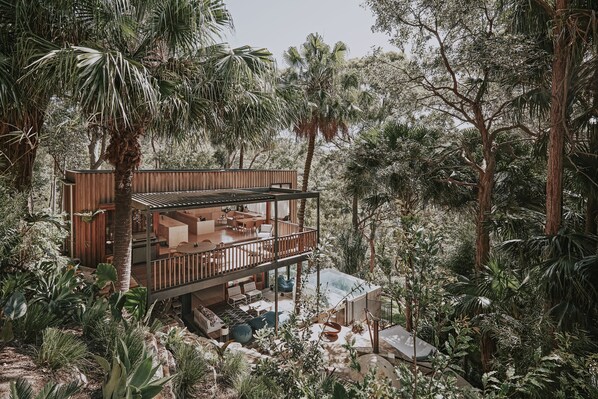 Palm Pavilion, nestled in nature. 