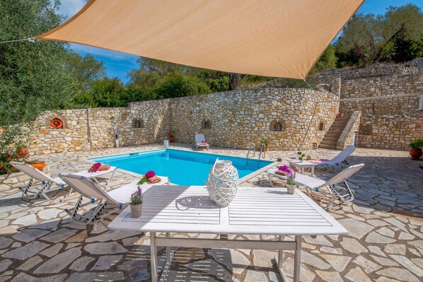 Sitting area by the pool