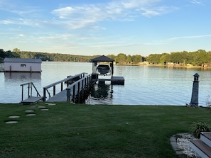 Lake, Dock and Lighthouse View