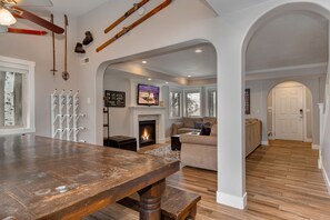 Dining Area with seating for 8 and ski equipment heater/dryer