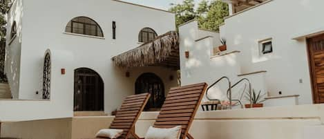 Relax in one of the lounge chairs