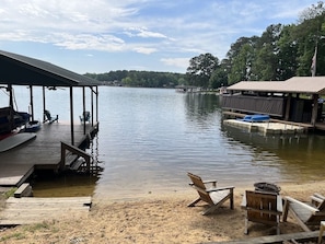 Enjoy our private beach to swim.  2 kayaks and 1 paddle board provided.