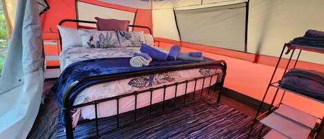King bed in Tent