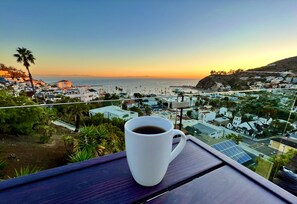 How about a hot cup of coffee to go with your magical sunrise view? 