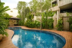 Community pool ready for you and your group