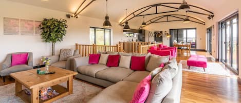 Living area, Lower Lodge Barn, Bolthole Retreats