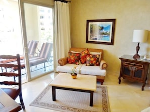 Sitting area in master bathroom 