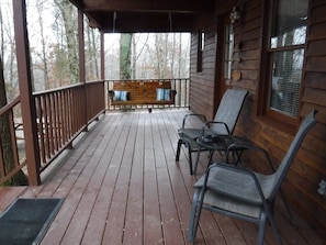Relax on the Wooden Swing at Cabin 14