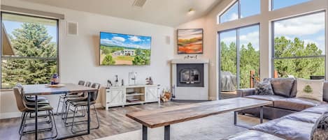 Modern mountain luxury with unobstructed views of the pines and Wheeler Peak.