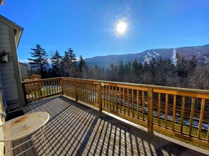 Spacious deck with gorgeous views