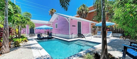 Pool Area with Sunshelf & Umbrella! Paradise awaits...