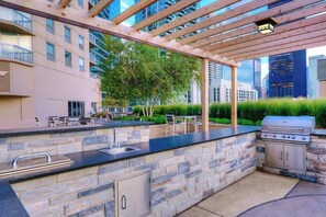 Outdoor full kitchen on the Pool Deck