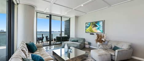 ✨PARADISE12 is a luxury condominium located in Edgewater, surrounded by neighboring buildings and nestled by beautiful views of the water.