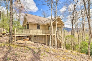 Home Exterior | Multiple Decks | Sapphire Valley Resort Amenity Access (w/ Fee)