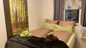 Ferienwohnung Waldläufer, 50 qm, 1 Schlafzimmer, 1 Wohnzimmer, Balkon-Schlafzimmer