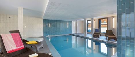 Spend time with family and friends in the indoor pool.