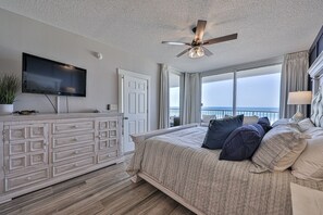 Flatscreen TV In the master bedroom.