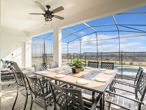 Open view from lanai pool side.