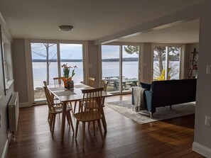 Dining and living area from the kitchen