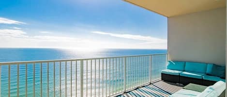 Unmatched views from the spacious balcony.