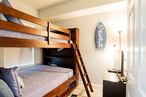 3rd bedroom with full over full bunk beds. 