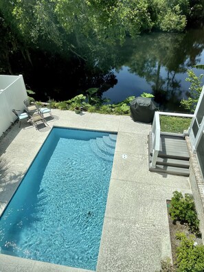 Private pool overlooking beautiful lagoon