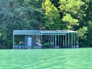 New in 2022. 2 slip dock with large swim platform