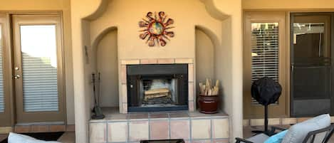 Southwest tranquility. Light a fire in a relaxing, quiet patio setting.