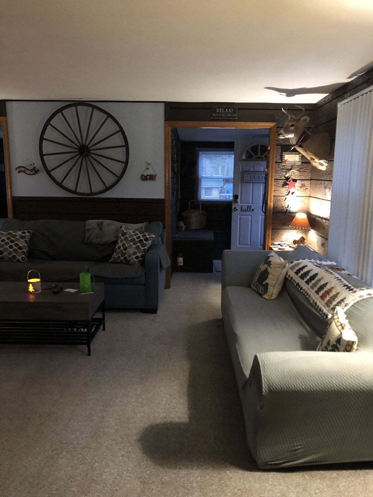 Dog friendly cozy red cottage near lakes and trails