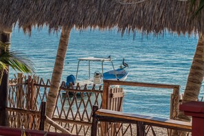 Palapa deck common area shared by all guests.