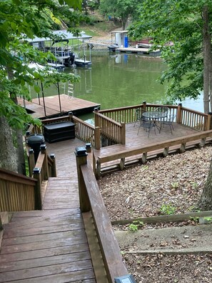 Lower deck and dock.  Another area for relaxing!