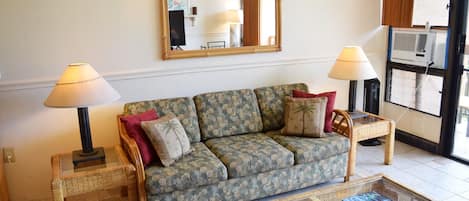 Living room with comfortable sofa