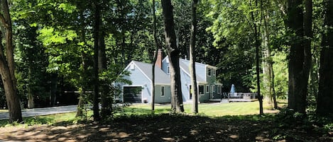 Our home is located one full, wooded acre in the center of Shelter Island.