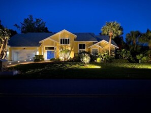 Beautiful evening view of home