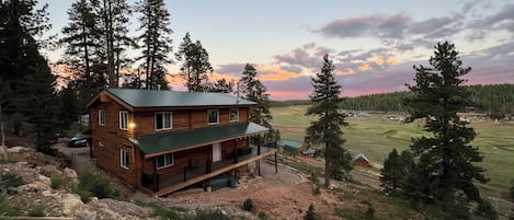 Cabin with view from private lane