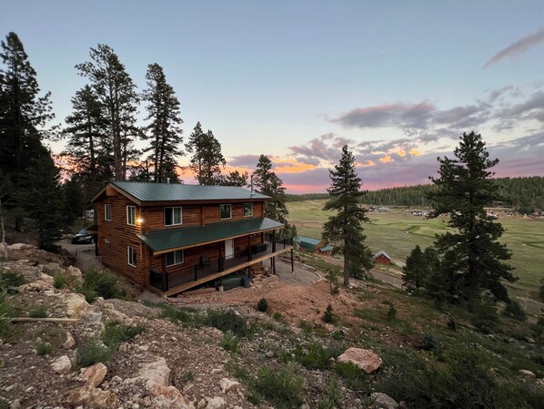 Cabin with view from private lane