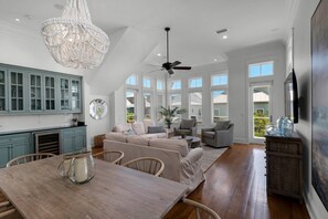 Beautiful open concept living/dining area flooded with natural light!