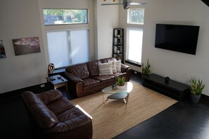 View from stairs to first floor living area.