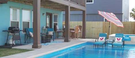 Back porch and pool