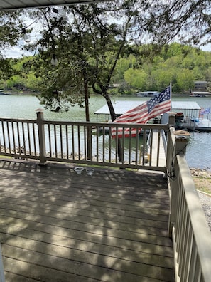 View of lake from deck