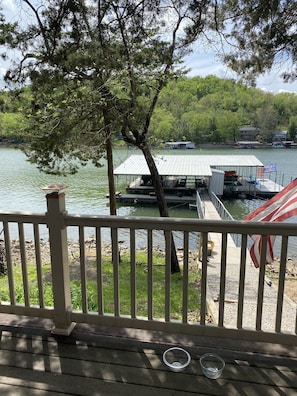 View of lake from deck