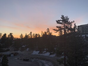 Sunset from the living room and front patio
