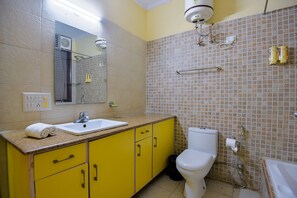 Clean and Sanitized Bathrooms of Studio Apartment By BedChambers in Gurgaon.
