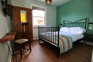 Wide view of bedroom