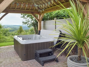 Jacuzzi | Gamekeepers Cottage, Newchapel, near Cardigan