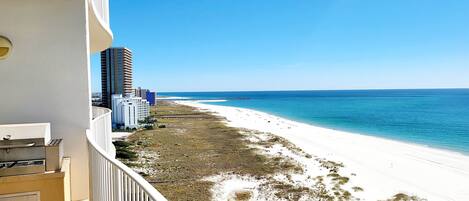 View of Cerulean Sky and White Sand at the Gulf Shores