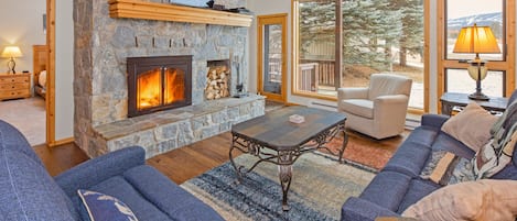 Cozy up with a book by the fire | Main Level