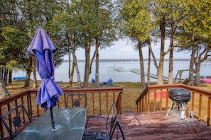 Great deck overlooking the water